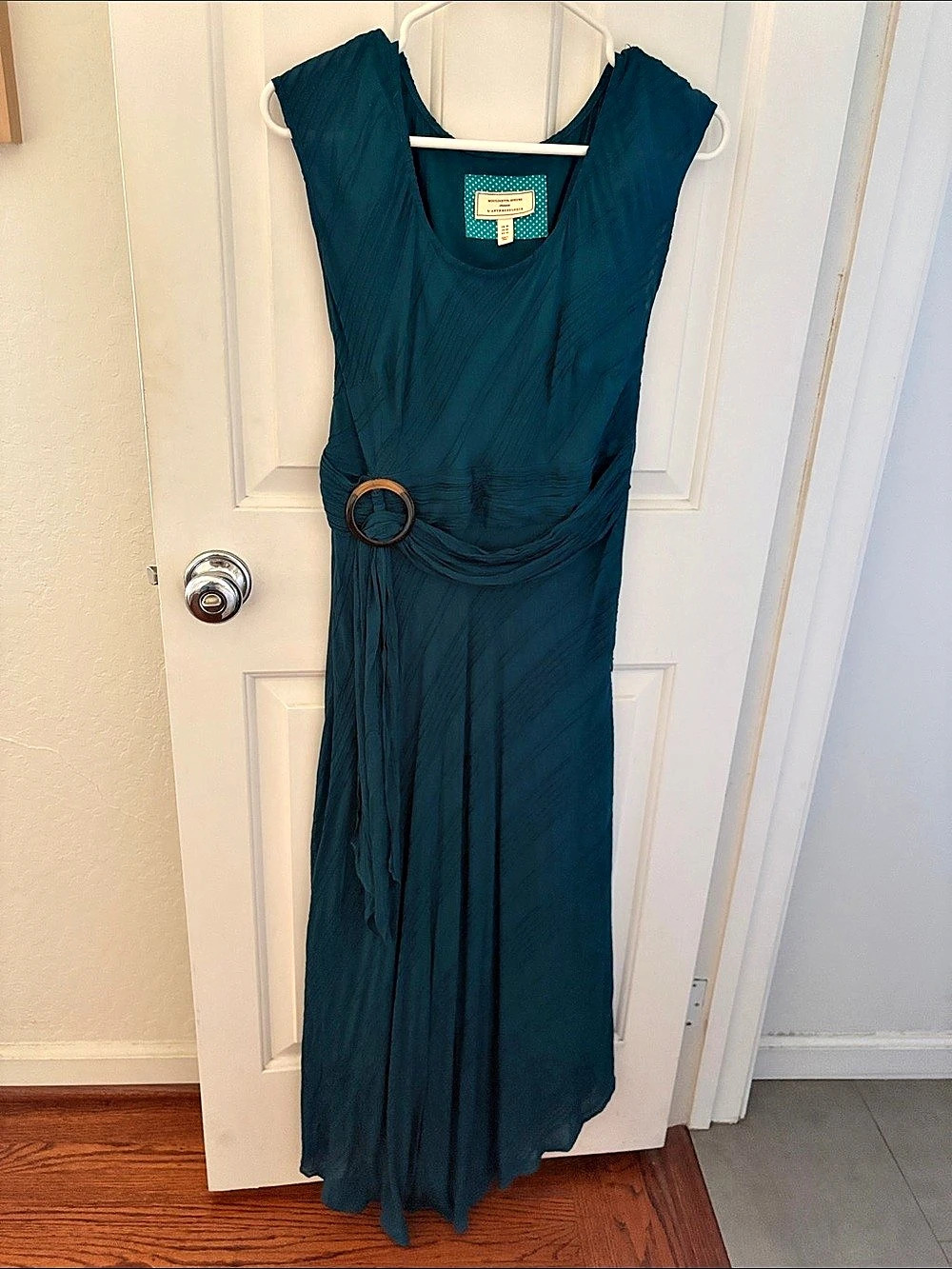 Anthropologie Moulinette Soeurs Teal Maxi Dress Like New